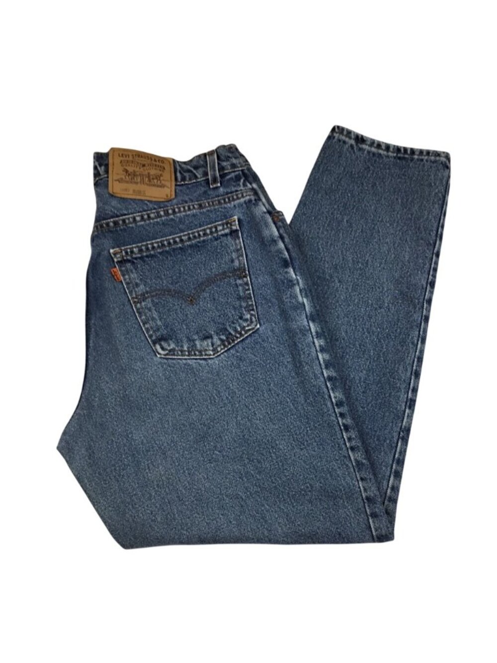 RARE VINTAGE LEVI’S 950 Orange Tab Relaxed Fit Tapered Leg Jeans Size 14 - Picture 9 of 15